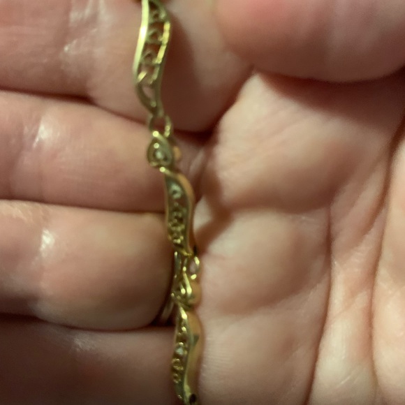 Estate 14k solid gold Filigree ❤️ bracelet. - Picture 8 of 8